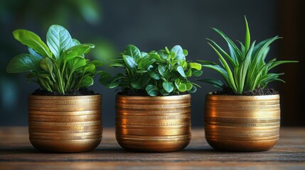 Wealth cultivation metaphor: coin stacks as planters, vibrant green against gold, soft natural lighting