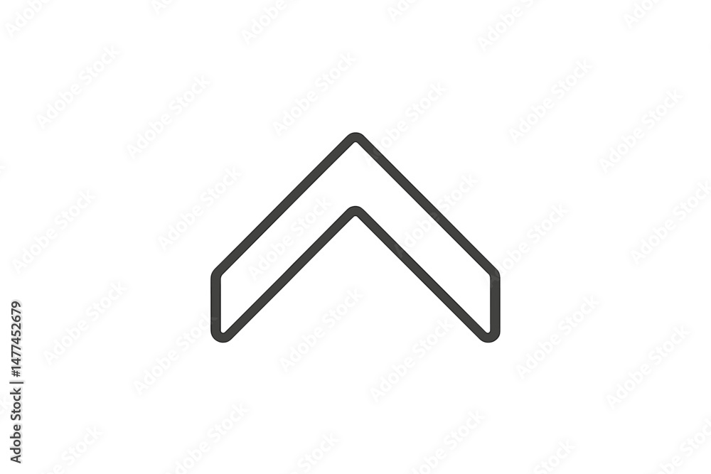 Fototapete Simple vector icon representing an upward arrow design suitable for various digital applications and user interfaces