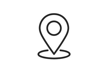 Vector icon representing a location marker often used in maps and navigation applications to indicate specific places or coordinates