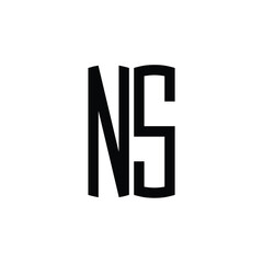 NS monogram logo design letter text name symbol monochrome logotype alphabet character simple logo
