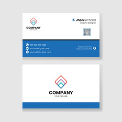 Business card design template, clean professional business card template, visiting card, business card template.