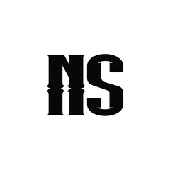 NS monogram logo design letter text name symbol monochrome logotype alphabet character simple logo