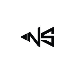 NS monogram logo design letter text name symbol monochrome logotype alphabet character simple logo