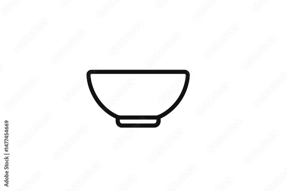 Poster bowl vector icon representing kitchenware design for culinary and dining applications