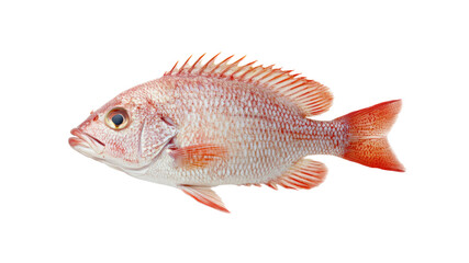 Fresh Red Snapper Fish Isolated on Transparent Background