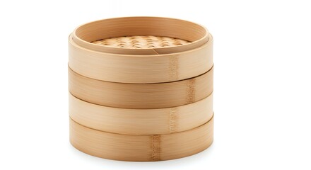 Stacked Bamboo Steamer for Asian Cuisine Cooking