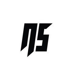 Fototapeta premium NS monogram logo design letter text name symbol monochrome logotype alphabet character simple logo