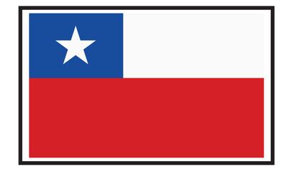 Chile flag. Vector illustration of the national flag. EPS10