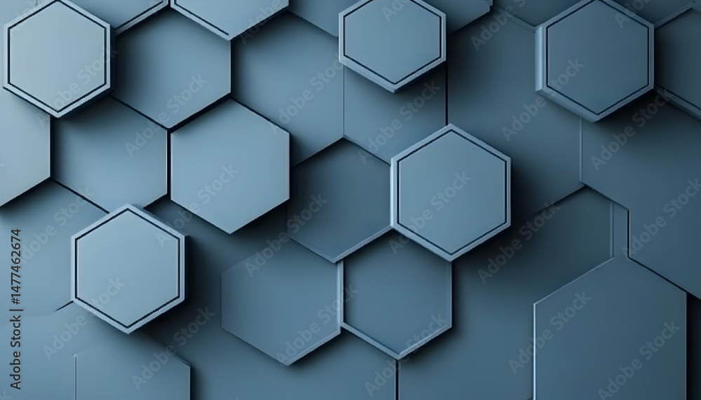 Poster abstract hexagonal pattern background. stylish geometric design, ideal for modern technology or corp