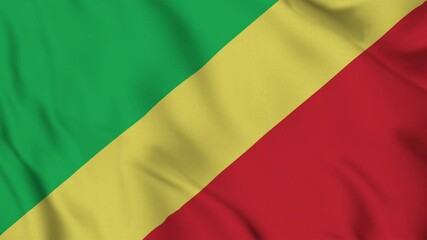 Flag of the Republic of the Congo – 4K Seamless Loop of the Central African State’s Banner