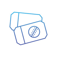 Cricket Tickets Vector icon