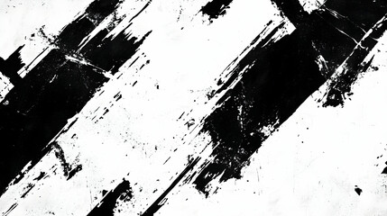 Abstract Black and White Grunge Texture with Streaks and Smudges