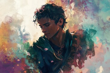 Dreamy Portrait of a Young Man