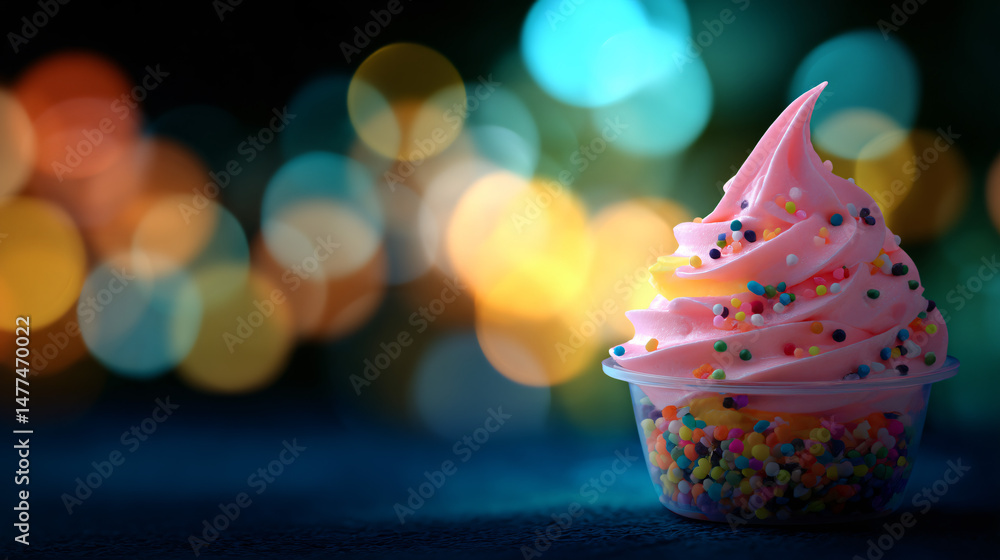 Poster this image features a delightful cup of voiced service backdrop, perfect for summer desserts or trea