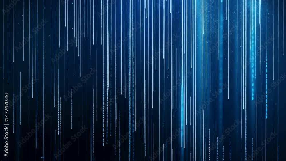 Poster mesmerizing digital background with vertical lines of light in shades of blue, showcasing abstract p