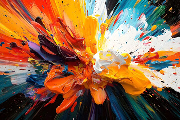 Abstract painting explosion.  