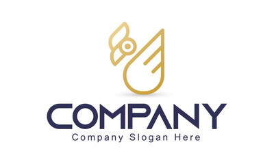 Elegant Condor Logo – Minimal Modern Bird Symbol
