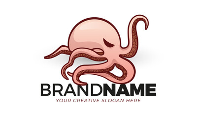 Octopus Restaurant Logo Template