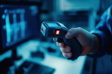 Laser Thermometer in Hand