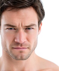 Obraz premium Close-up of a Man with Intense Expression