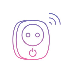 Smart Plug Icon vector stock illustration