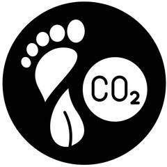 Carbon Footprint  Icon Element For Design	