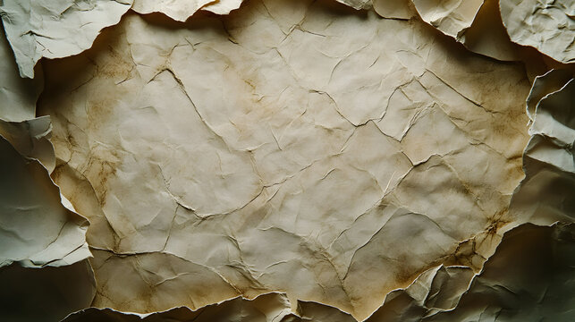 Torn paper frame
