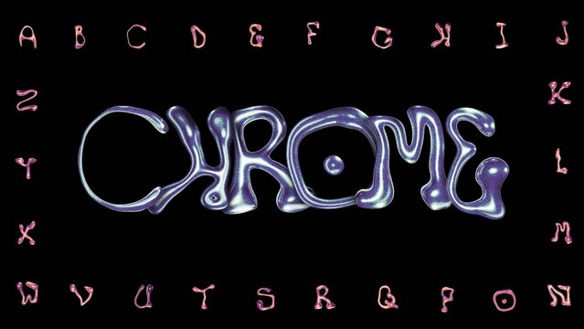 Liquid Chrome 3D Text