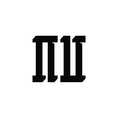 NU monogram logo design letter text name symbol monochrome logotype alphabet character simple logo