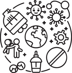 Sell this nature and environment-themed icon pack for projects focused on recycling, conservation, and climate change education