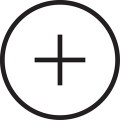 Fototapeta premium cross icon vector illustration black and white line art icon design 