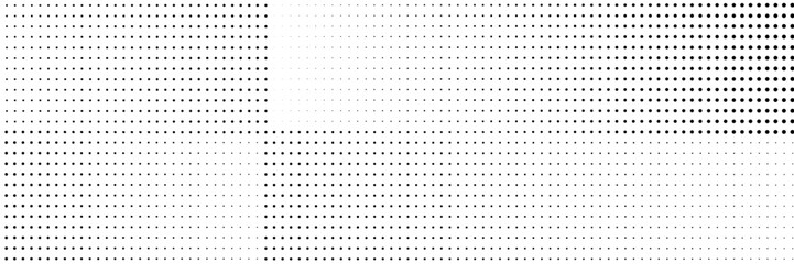 Dotted gradient halftone background. Horizontal seamless dots pattern in pop art style. Abstract modern stylish texture.