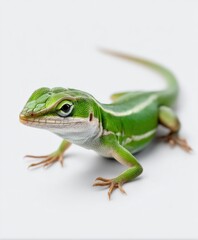 Fototapeta premium Vibrant Green Lizard Nature's Small Wonder