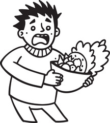 Hand sketched a calm woman in a seated pose ideal for yoga themes, wellness visuals, and character design