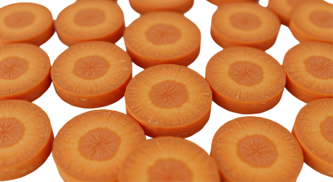 Carrot Slices Pattern - Vibrant Orange Vegetable Texture