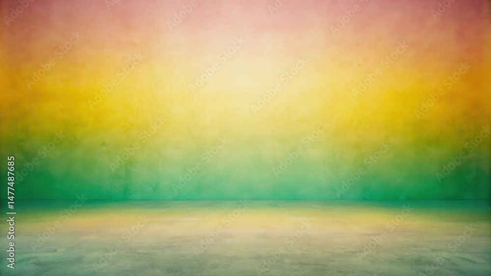 Poster abstract colorful wall and floor background with gradient hues ideal for presentation, design, or ar