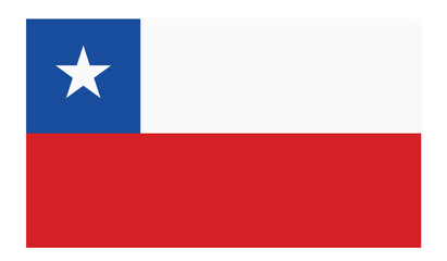 Chile flags icon design for professional chile is a most attractive county, National flag emblem with accurate size and colors. EPS10