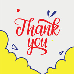 Bright Yellow Thank You Card Design