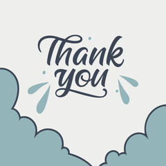 Soft Grey Thank You Card Design