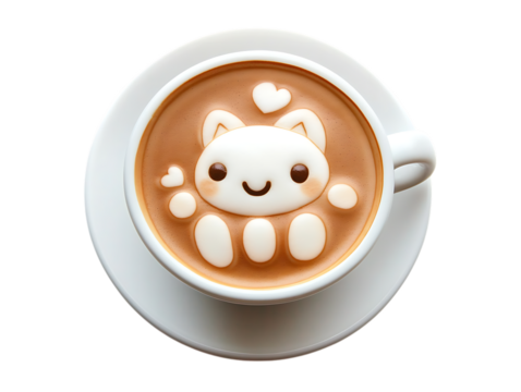 cat with a cup of tea
