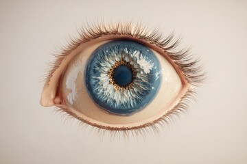 Detailed illustration of a realistic human eye.