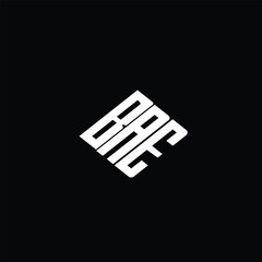 BAE letter logo design on black background.