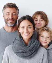 Fototapeta premium Happy Family Portrait Showing Love and Togetherness