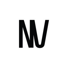 NV monogram logo design letter text name symbol monochrome logotype alphabet character simple logo