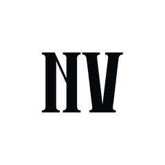 NV monogram logo design letter text name symbol monochrome logotype alphabet character simple logo