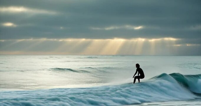 surfer in the waves