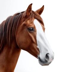 Obraz premium Elegant Chestnut Horse with White Markings