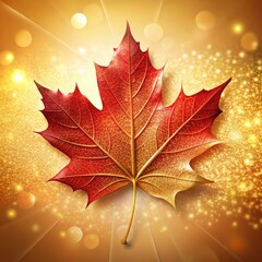 Obraz premium Golden Autumn Maple Leaf Background