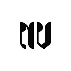 NV monogram logo design letter text name symbol monochrome logotype alphabet character simple logo