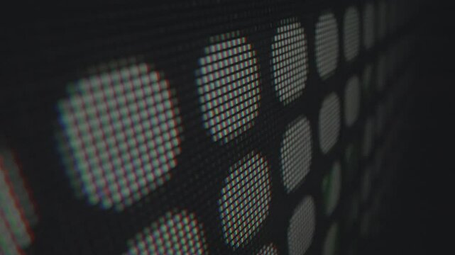Close Up View of a Digital LED Display Screen